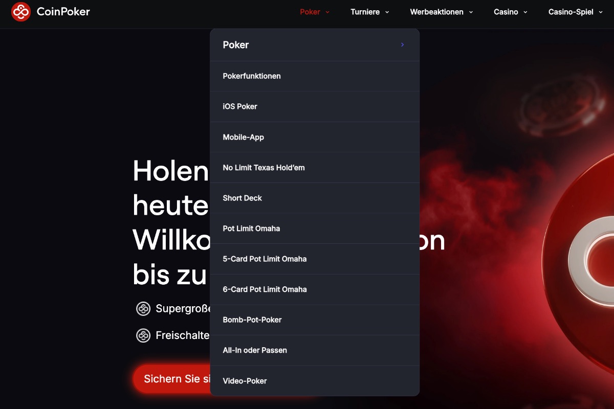 Coinpoker Spielangebot