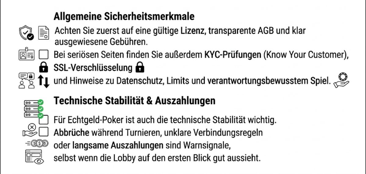 Welche Merkmale eine sichere Pokerseite ausmachen
